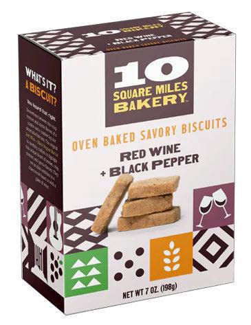 Red Wine + Black Pepper -- Oven Baked Savory Biscuits 7 oz.