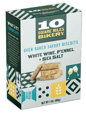 White Wine, Fennel + Sea Salt -- Oven Baked Savory Biscuits 7oz