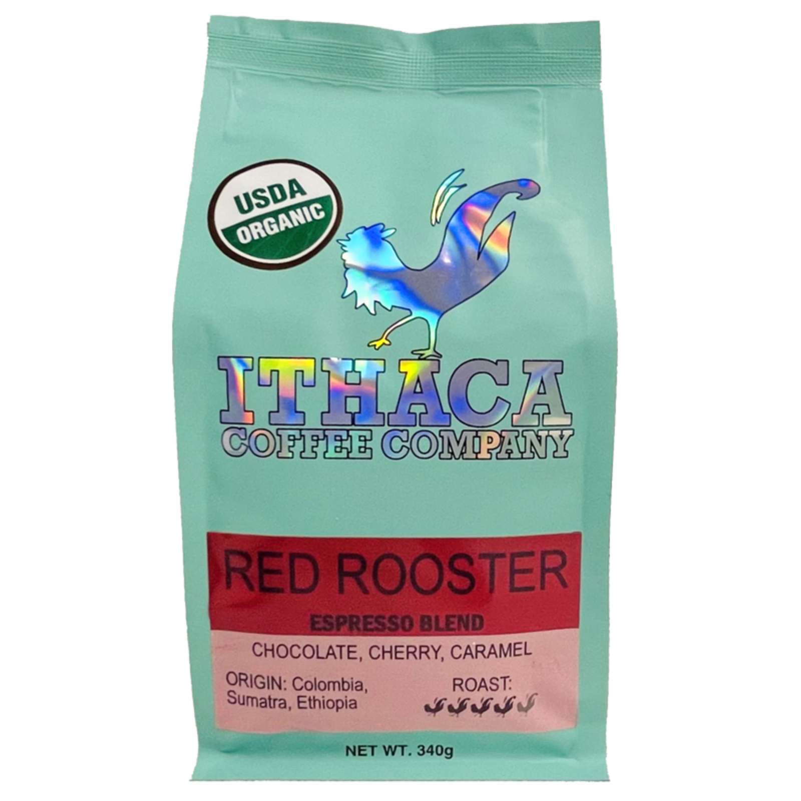 Red Rooster Espresso Blend, Organic - 12oz Bag