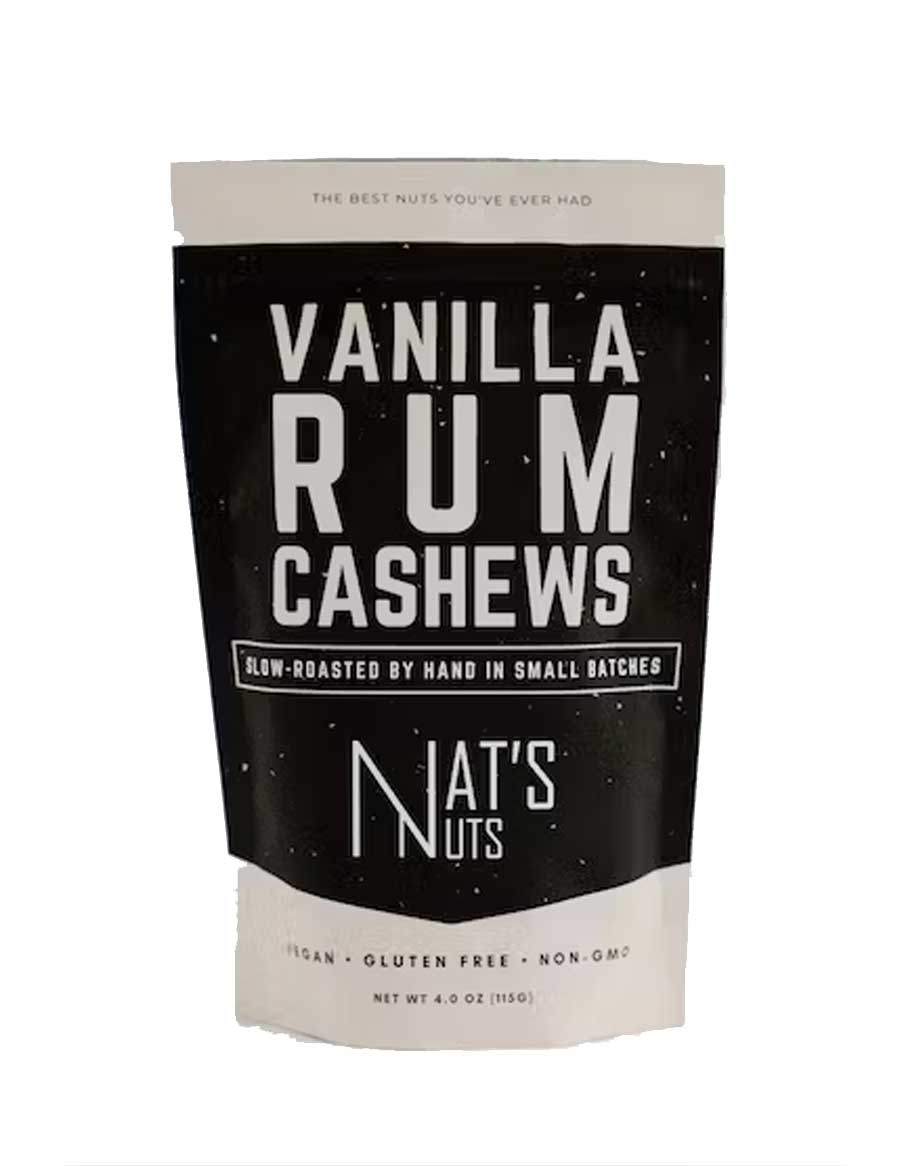 NAT'S NUTS Vanilla Rum Cashews 4oz