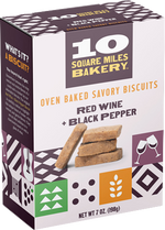 Load image into Gallery viewer, Red Wine + Black Pepper -- Oven Baked Savory Biscuits 7 oz.
