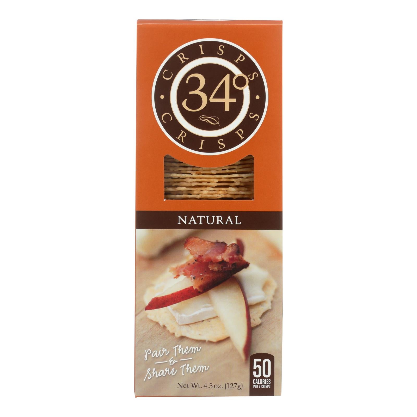 34 DEGREES SAVORY CRISPS NATURAL 4.5OZ