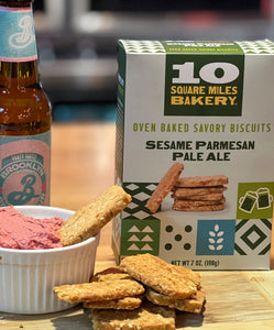 Sesame Parmesan Pale Ale - Oven Baked Savory Biscuits 7oz