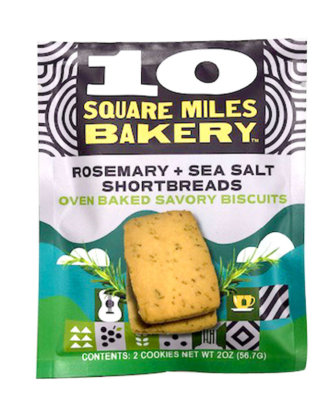 Rosemary + Sea Salt Shortbread -- Oven Baked Shorbread Cookies Individual 2-PACK