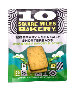 Rosemary + Sea Salt Shortbread -- Oven Baked Shorbread Cookies Individual 2-PACK