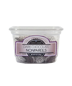 Nancy Adams Dark Chocolate Nonpareils 9oz Tub