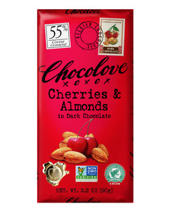 Chocolove Cherries & Almonds in Dark Chocolate 3.2 oz.