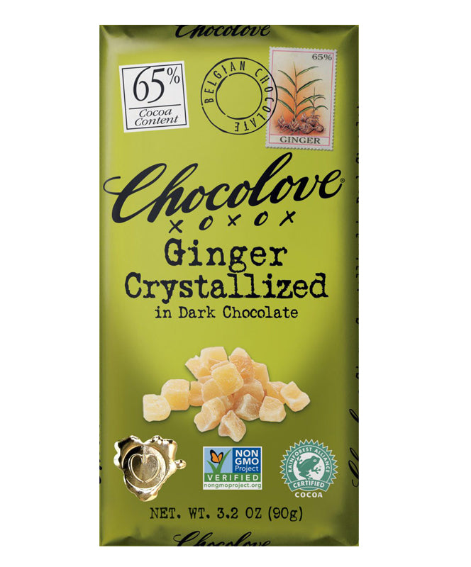 Chocolove Ginger Crystalized in Dark Chocolate 3.2 oz.