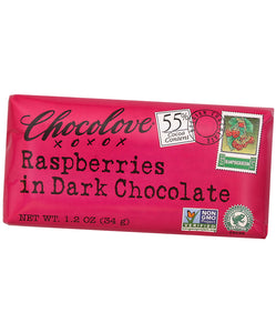 Chocolove Mini Raspberries in Dark Chocolate 1.3 oz.
