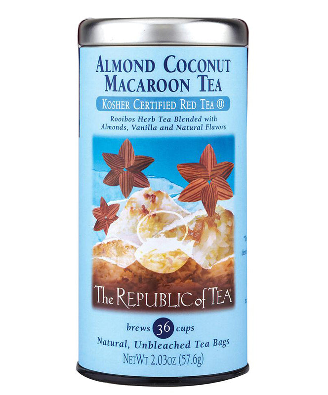 Republic of Tea Almond Coconut Macaroon Tea 2.03oz Tin