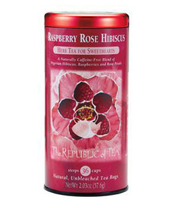 Republic of Tea Raspberry Rose Hibiscus Tea Tin