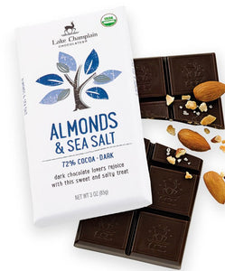 Lake Champlain Dark Chocolate Almonds & Sea Salt Bar 3 oz.