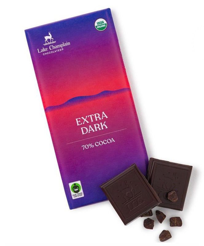 Lake Champlain 70% Extra Dark Chocolate Bar 3.25 oz.