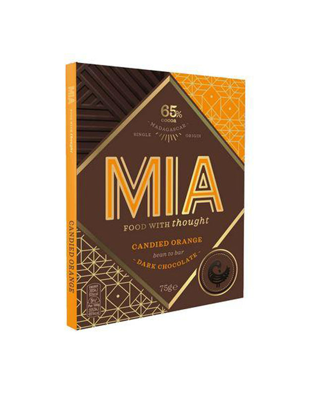 Mia Candied Orange Dark Chocolate Bar 75g