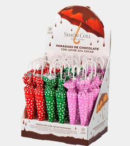 Simon Coll Spring Polka Dot Umbrella Chocolate 1.23oz