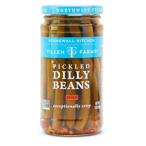 Tillen Farms Pickled Dilly Beans, Spicy 12 oz.