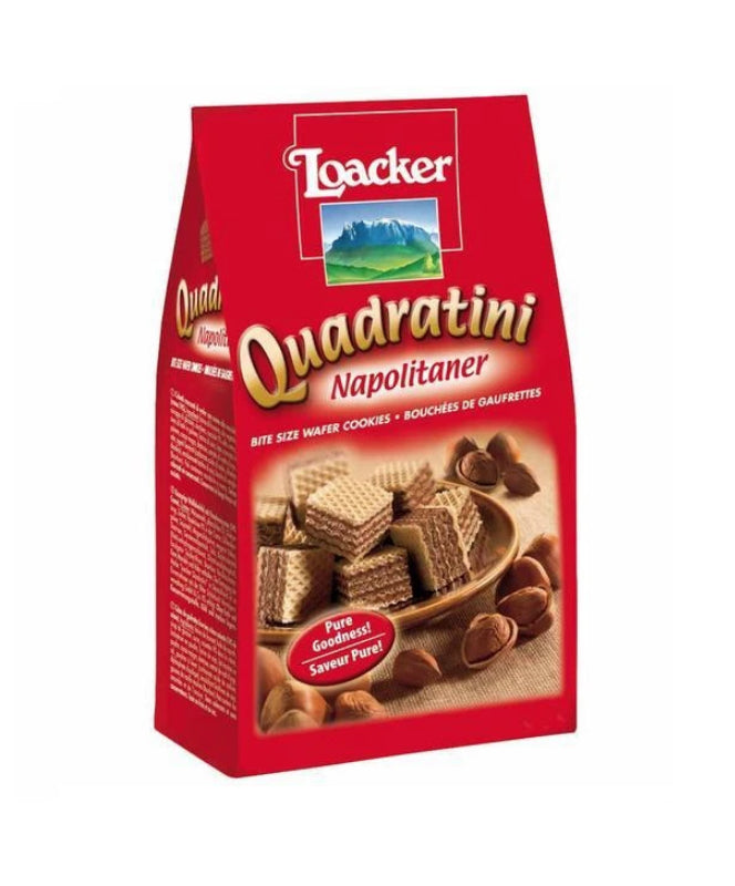 Quadratini Hazelnut Wafer Cookies