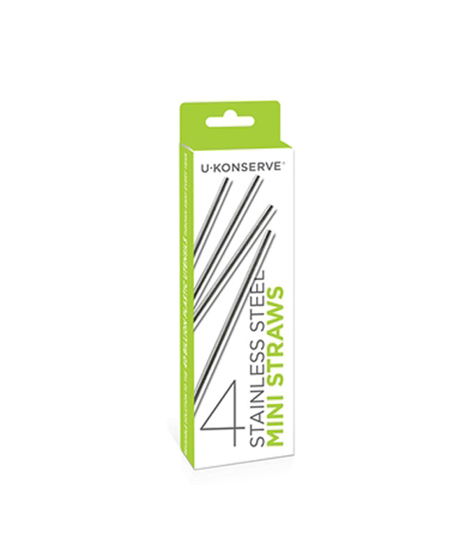 U Konserve Stainless Steel Mini Straws 4 pack