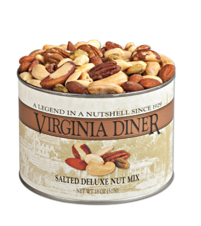Virginia Diner Gourmet Mix Salted Deluxe Nuts 10 oz.