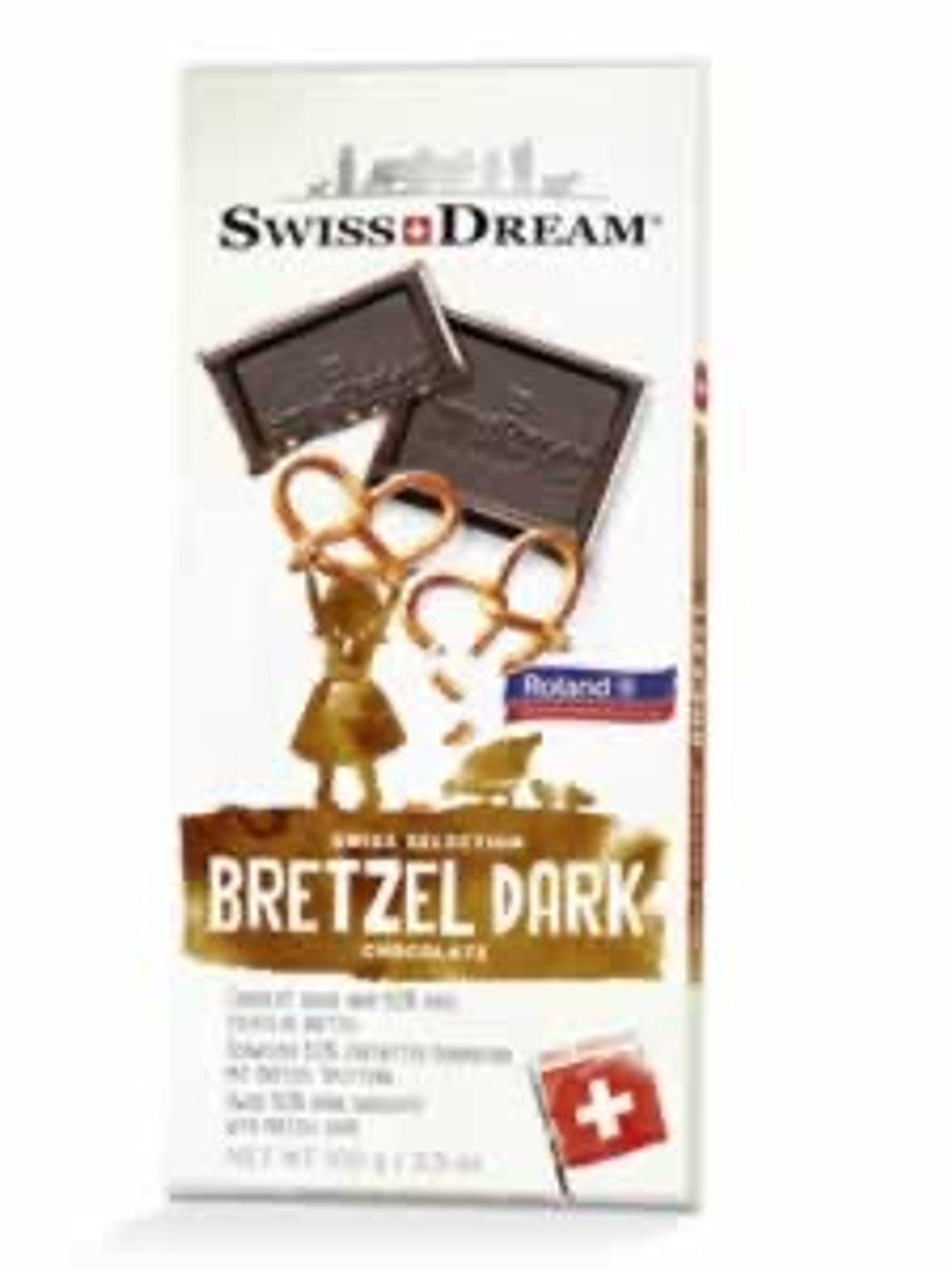 Swiss Dream Bretzel Dark Chocolate Bar 3.5oz
