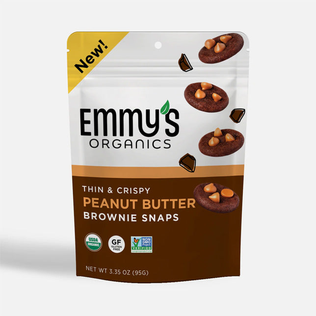 EMMYS ORGANIC PEANUT BUTTER BROWNIE SNAPS 3.35oz