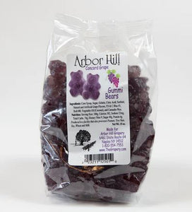 ARBOR HILL GRAPE GUMMI BEARS 15 OZ BAG