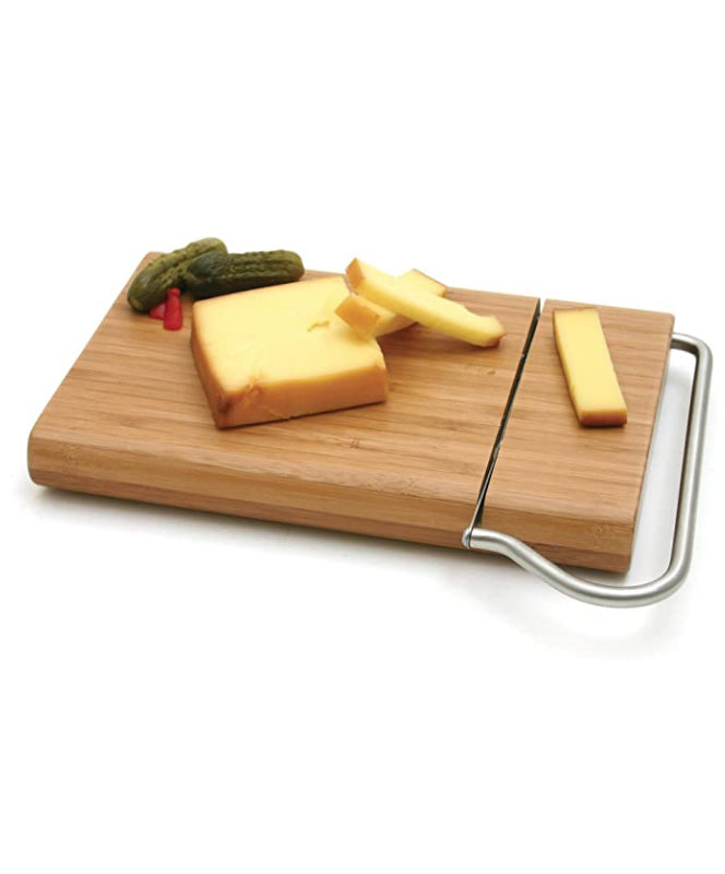 Cheese Serving Board | Bamboo with Stainless Steel Slicer Blade | Swissmar