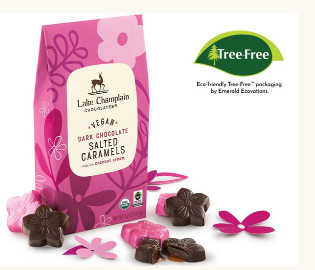Lake Champlain Chocolates  Vegan Dark Chocolate Salted Caramels 5.2oz