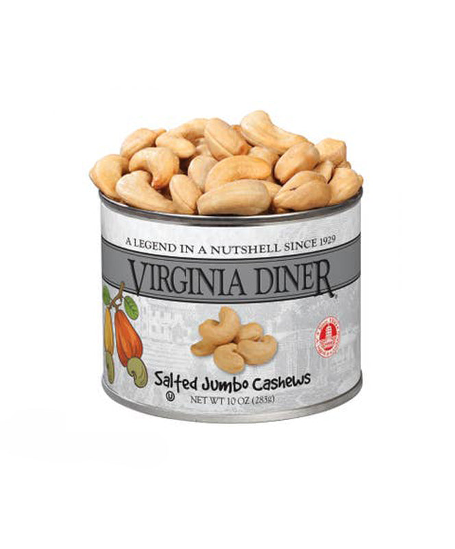 Virginia Diner Cashews Salted Jumbo 10 oz.