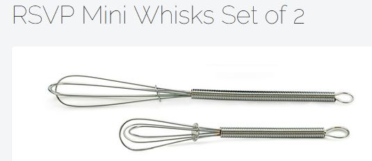 RSVP Mini Whisks 5" & 7" Set of Two