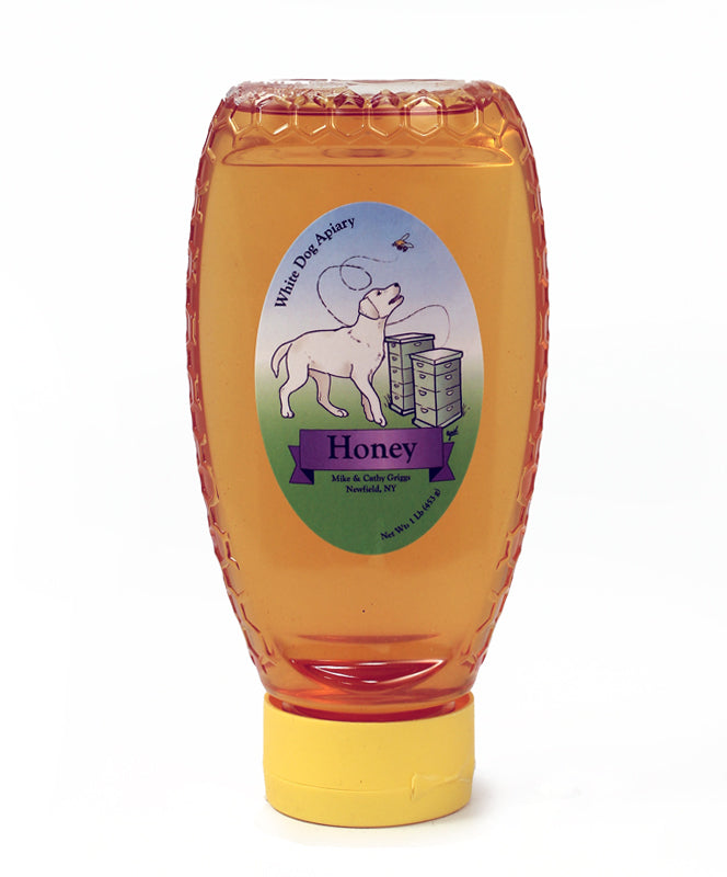 WHITE DOG APIARY Inverted 1LB Honey Jar